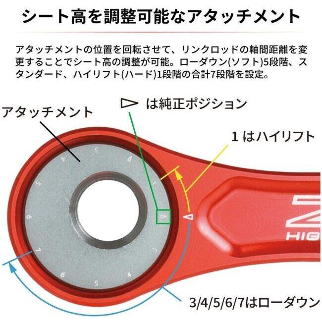 ZETA ジータ アジャスタブルリンクキット WR250R WR250X YAMAHA ヤマハ