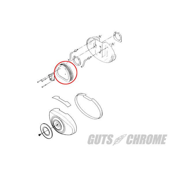 GUTS CHROME ガッツクローム 純正エアクリーナー用エレメント DYNAファミリー TOURINGファミリー SOFTAILファミリー HARLEY-DAVIDSON ハーレーダビッドソン | GUTS CHROME | 02