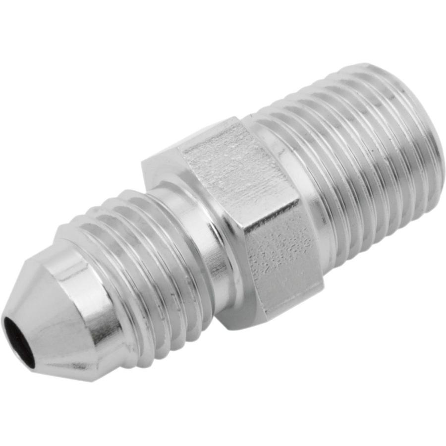 RUSSELL ラッセル ブレーキラインフィッティング 1／8 NPT #3オス ストレート クローム【1／8 #3MALE STRT CHR [4244C]】 バンジョーフィッティングアダプター | ブランド登録なし