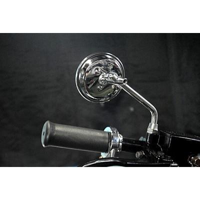 YAMAHA ヤマハ SR400 SR500 初期型 ミラー 左右セット 部品屋K&W ラウンドミラー タイプ：左右セット / ミラーサイズ：3