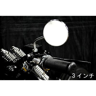 部品屋kamp W ラウンドミラー タイプ 左用3インチ ヤマハ 最高品質の Xs650 Yamaha