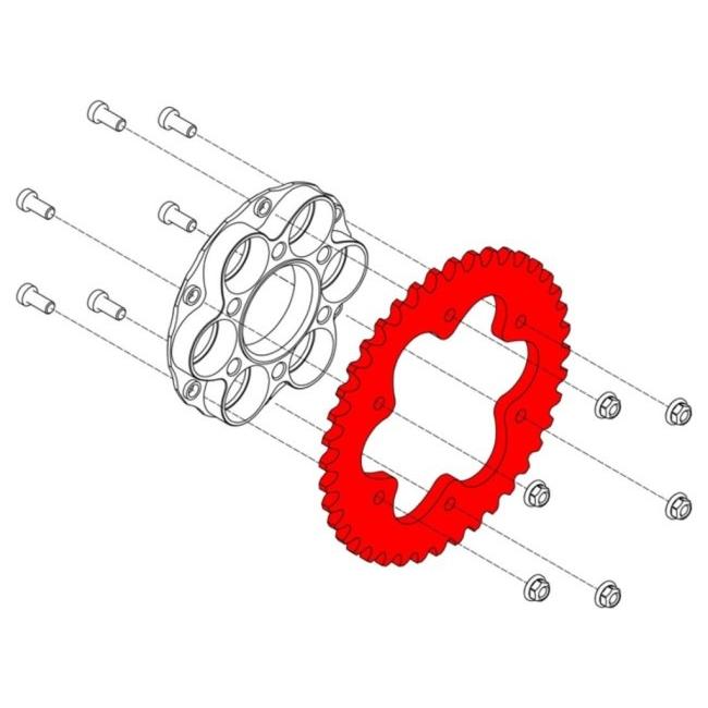 CNC RACING シーエヌシーレーシング リアスプロケット Z41 P525 6