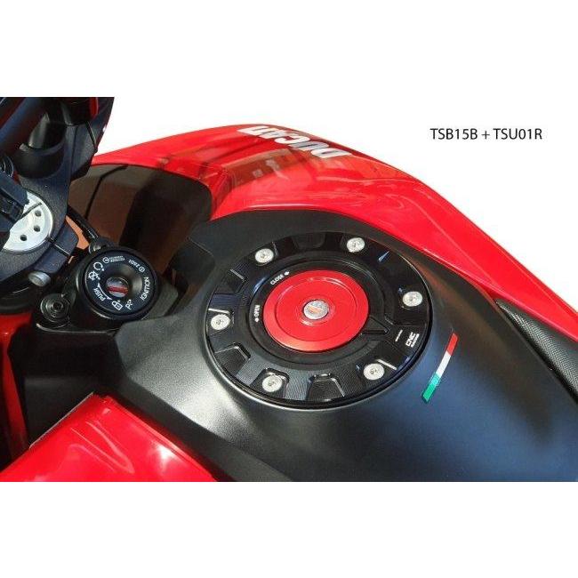CNC Racing シーエヌシーレーシング タンクキャップ キーロック付き カラー：ブラック ガソリンタンクキャップ タンク関連 外装の画像
