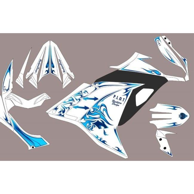 plot（プロト） デカールキット モンスター カラー：ブルー Ninja250