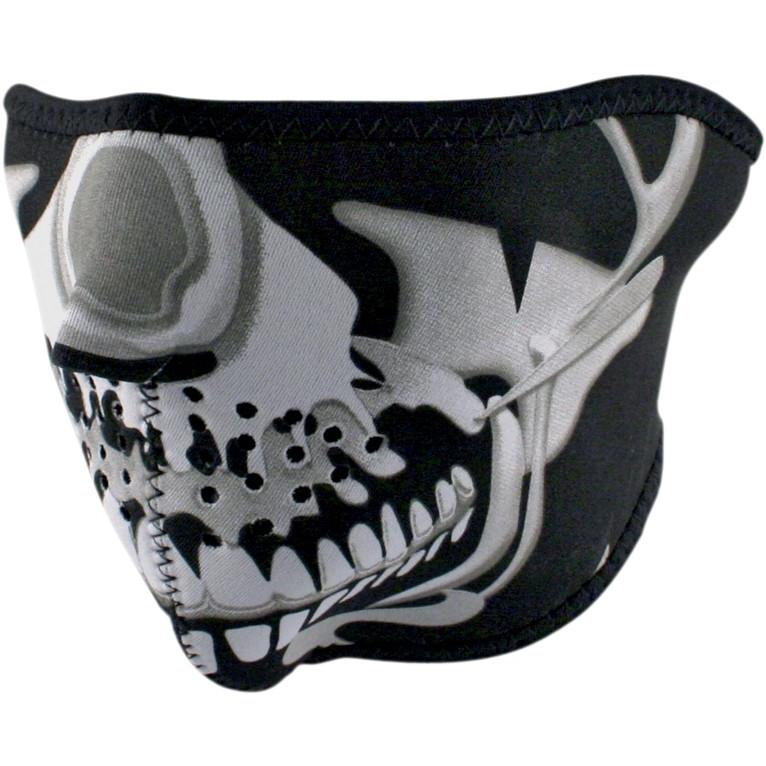 ZAN HEADGEAR ザンヘッドギア HALF MASK CHROME SKULL｜webike