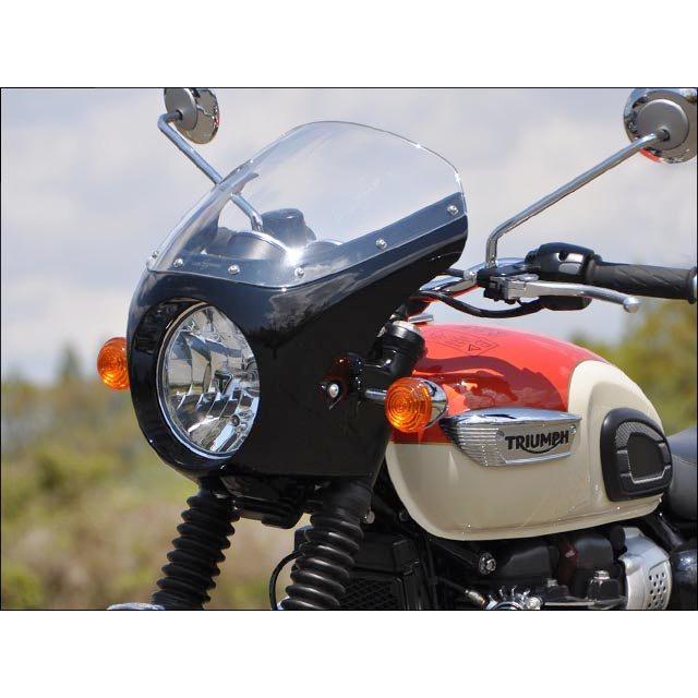 TRIUMPH Bonneville T100(09年〜) ロードコメット クラシック 未塗装(ゲル仕上げ) クリア/通常スクリーン CHIC DESIGN(シックデザイン) TRIUMPH Bonneville T100(09年〜) ロードコメット フュージョンホワイト クリア 通常スクリーン CHIC DESIGN(シックデザイン)