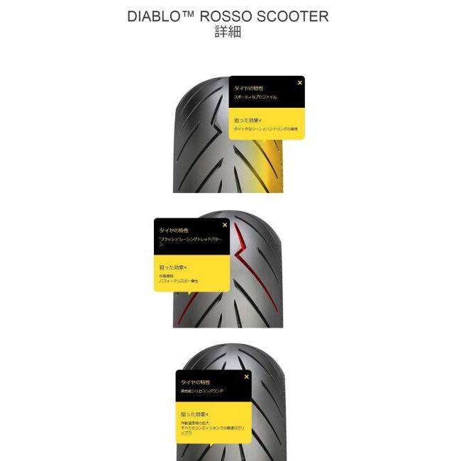 PIRELLI（ピレリ） DIABLO ROSSO SCOOTER 【120/70 R15 M/C 56H TL