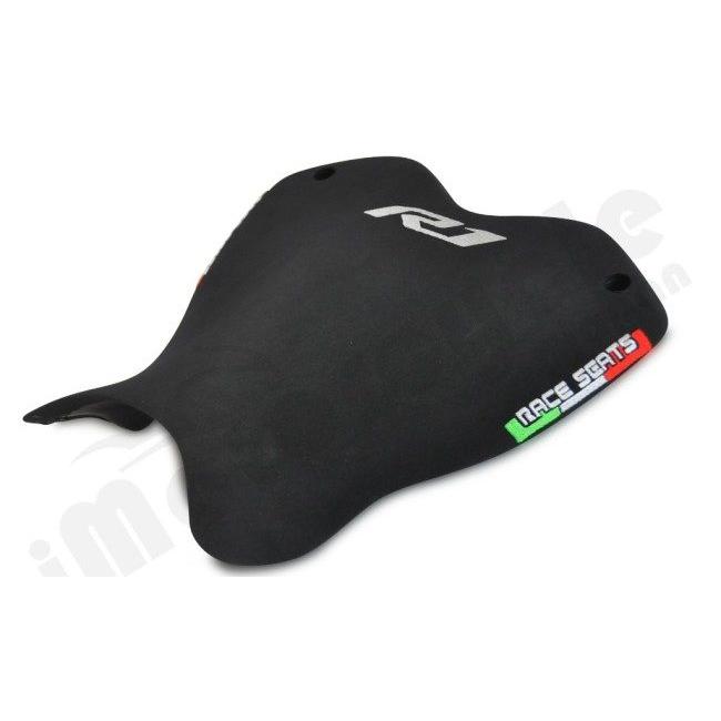 RACESEATS レースシーツ シートASSY ストリート ネオプレンライン／カーボンシートプレート (シート一式) タイプ：ブラック／車種ロゴあり・RACE SEATSロゴあり