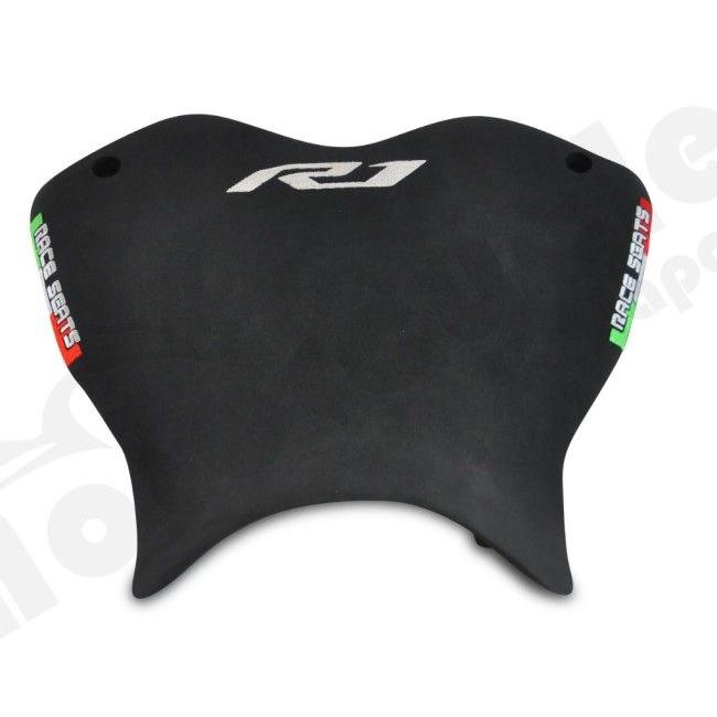 RACESEATS レースシーツ シートASSY ストリート ネオプレンライン／カーボンシートプレート (シート一式) タイプ：ブラック／車種ロゴあり・RACE SEATSロゴあり