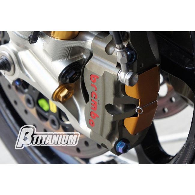 &beta;TITANIUM ベータチタニウム フロントキャリパー マウントチタンボルトキット カラー：シルバー(処理無し) MT-07 YAMAHA ヤマハ ブレーキ
