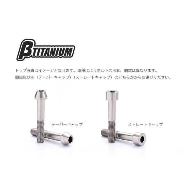 βTITANIUM ベータチタニウム フロントフォーク ピンチチタンボルトキット シルバー タイプ：ストレートキャップ ZX-10 R ZX-6 KAWASAKI カワサキ 足回り | βTITANIUM | 01