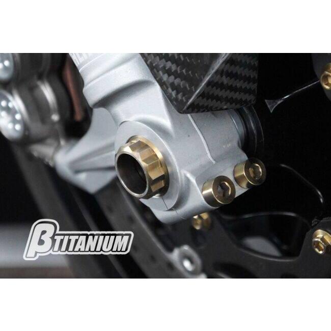 βTITANIUM ベータチタニウム フロントフォーク ピンチチタンボルトキット ウッドブラウン タイプ：テーパーキャップ ZX-10 R ZX-6 KAWASAKI カワサキ 足回り | βTITANIUM | 05