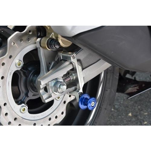 AGRAS アグラス チェーンガード＆スタンドフック スタンドフックカラー：ガンメタ / チェーンガードカラー：シルバー CBR250RR(2017-) HONDA ホンダ フレームの画像