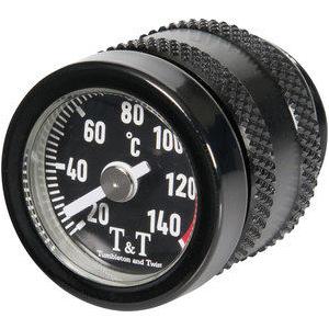 T&T ティーアンドティー OIL TEMPERATURE GAUGE YAMAHA， BLACK YAMAHA