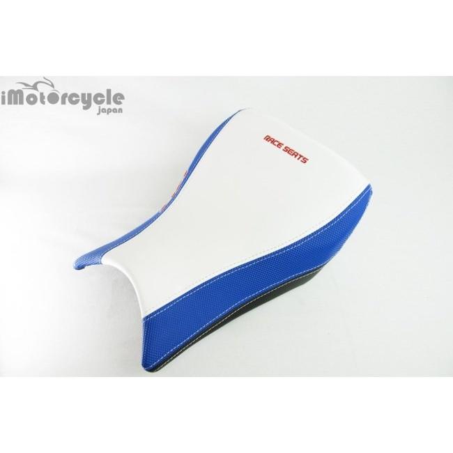 RACESEATS レースシーツ シートASSY ホワイトレザーライン S1000RRロゴ S1000RR -17、HP4 BMW シート シート関連 外装の画像