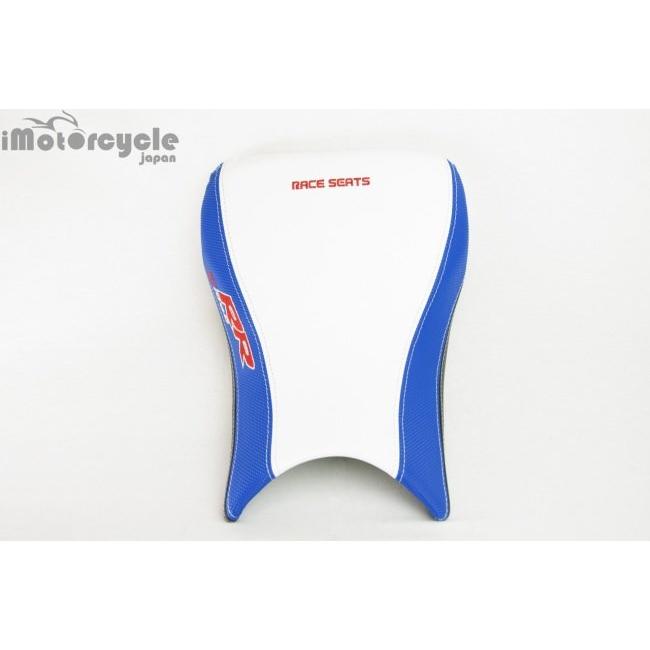 RACESEATS レースシーツ シートASSY ホワイトレザーライン S1000RRロゴ S1000RR -17、HP4 BMW シート シート関連 外装の画像