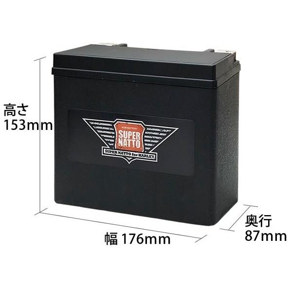 SUPER NATTO スーパーナット ハーレー専用AGMバッテリー【スーパーナット】 YAMAHA ヤマハ HONDA ホンダ HARLEY-DAVIDSON ハーレーダビッドソン 鉛系バッテリー | SUPER NATTO | 01