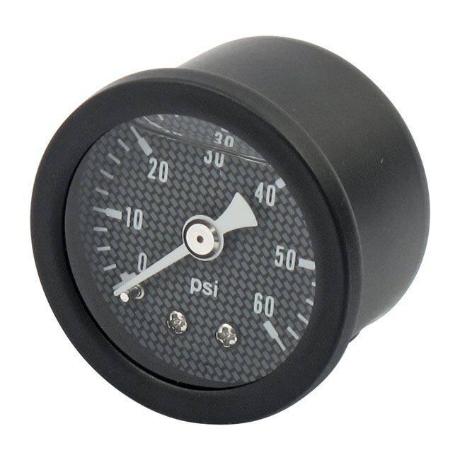 MARSHALL マーシャル 油圧ゲージ 0-60PSI【OIL PRESSURE GAUGE 0-60 PSI】 COLOR：BLACK CARBON FIBER FACE 油圧計 冷却関連 エンジン | ブランド登録なし
