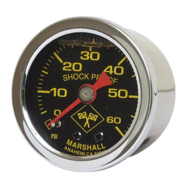 MARSHALL マーシャル 油圧ゲージ 0-60PSI【OIL PRESSURE GAUGE 0-60 PSI】 COLOR：MIDNIGHT； STAINLESS HOUSING 油圧計 冷却関連 エンジン | ブランド登録なし
