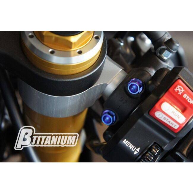 βTITANIUM ベータチタニウム コンパクトフランジ六角チタンボルト M10 ブラウンゴールド 長さ：75mm ラジアルキャリパーマウント対応 ピッチ：1.25 | βTITANIUM | 08