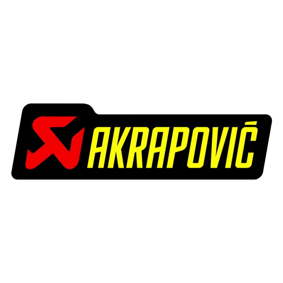 AKRAPOVIC アクラポビッチ アルミ耐熱ステッカー 横 サイズ：100mm×29mm｜webike