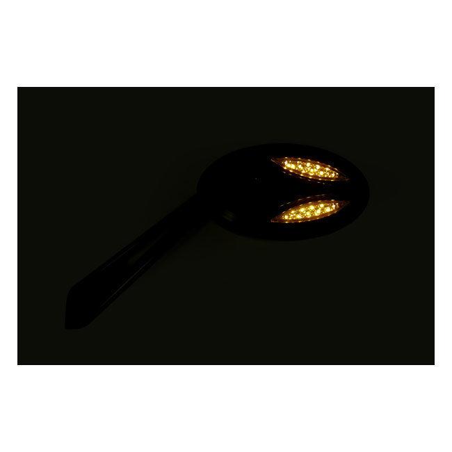 MCS MCS:エムシーエス キャツアイミラー LED ウインカー付き【CATEYE MIRROR WITH LED TURNSIGNALS】 COLOR：BLACK 65-UP H-D｜webike｜06