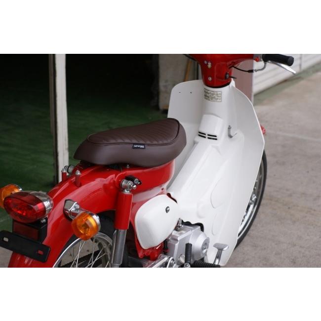 GM-MOTO ジーエムモト カブ用 カスタムシート カラー：ブラウン