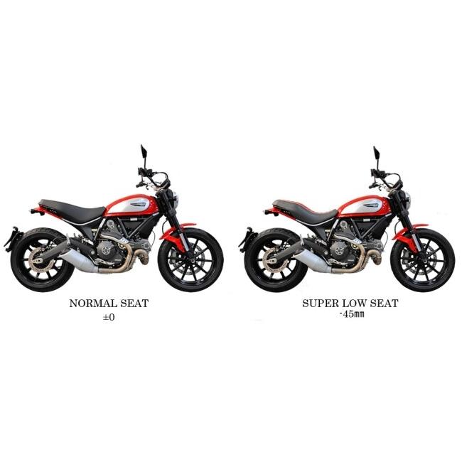 Ducati ドゥカティ スクランブラー スーパーローシート ディライト de LIGHT（ディライト） スーパーローシート カラー：ブラック(座面