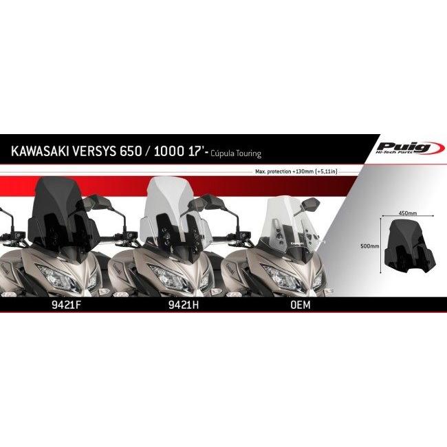 Puig プーチ ツーリングスクリーン カラー：クリア VERSYS 1000 1100 650 GRAND TOURER KAWASAKI カワサキ スクリーン 外装_6