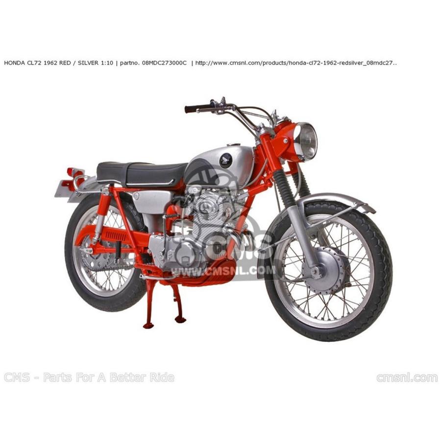 CMS シーエムエス HONDA CL72 1962 RED ／ SILVER 1：10 SCALE MODELS