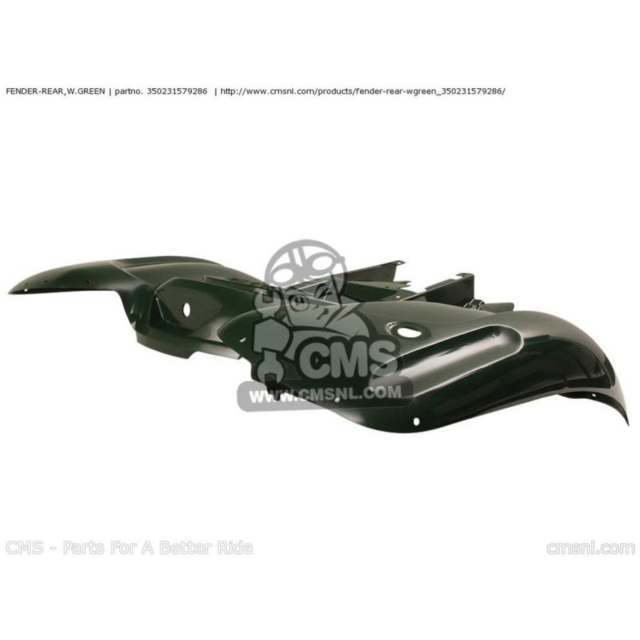 ブランド登録なし - CMS シーエムエス FENDER-REAR，W.GREEN KAWASAKI カワサキ 後押しどろ除け どろ除けかかわり合い 飾りつけ 外装パーツ-リアフェンダー-車、バイク、自転車