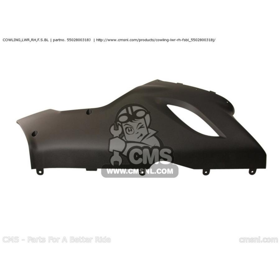 CMS シーエムエス COWLING，LWR，RH，F.S.BL ZX636C6F NINJA ZX6R USA CALIFORNIA CANADA ZX636D6F KAWASAKI カワサキ アンダーカウル カウル関連 外装 | ブランド登録なし