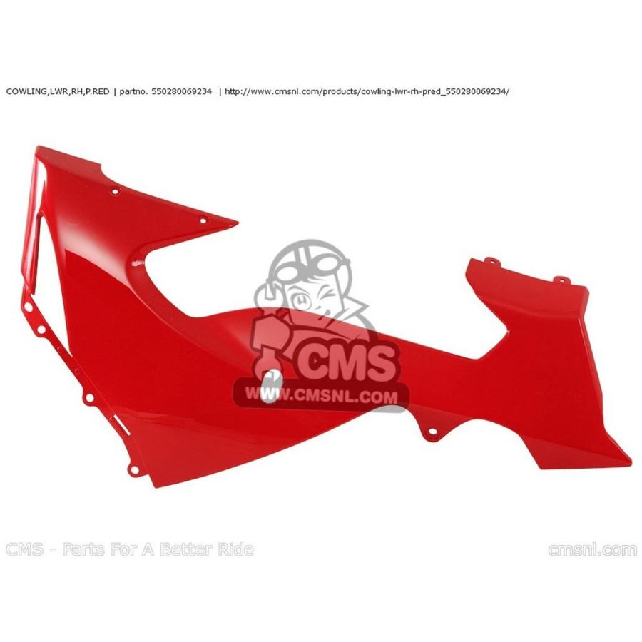 CMS シーエムエス COWLING，LWR，RH，P.RED ZX1000D7F NINJA ZX10R USA CALIFORNIA CANADA KAWASAKI カワサキ アンダーカウル カウル関連 外装