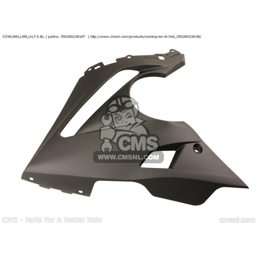 CMS CMS:シーエムエス COWLING，LWR，LH，F.S.BL EX650C9F NINJA 650R 2009 USA