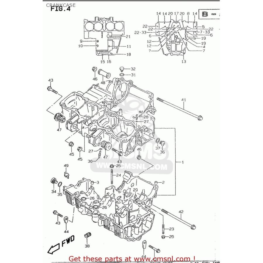 CMS シーエムエス (1130126873) CRANKCASE SET SUZUKI スズキ クランク