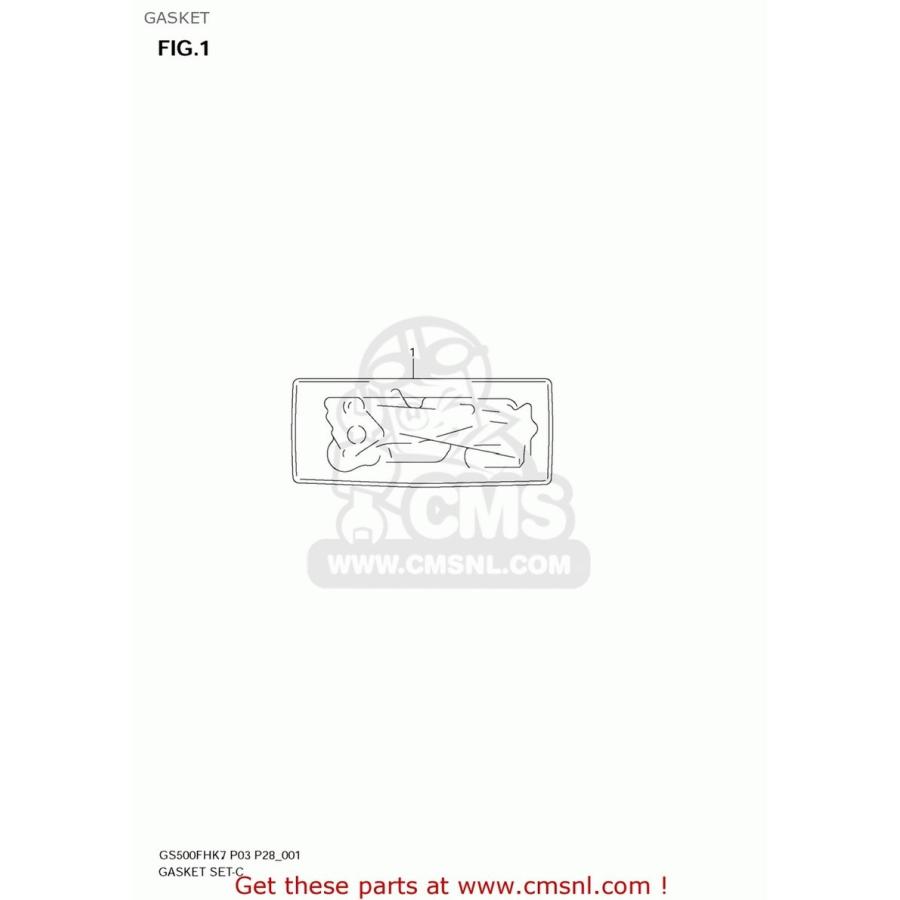 CMS シーエムエス GASKET SET GS500F 2007 (K7) USA (E03) 2008 (K8) 2009 (K9) SUZUKI スズキ エンジンガスケット エンジンパーツ エンジン