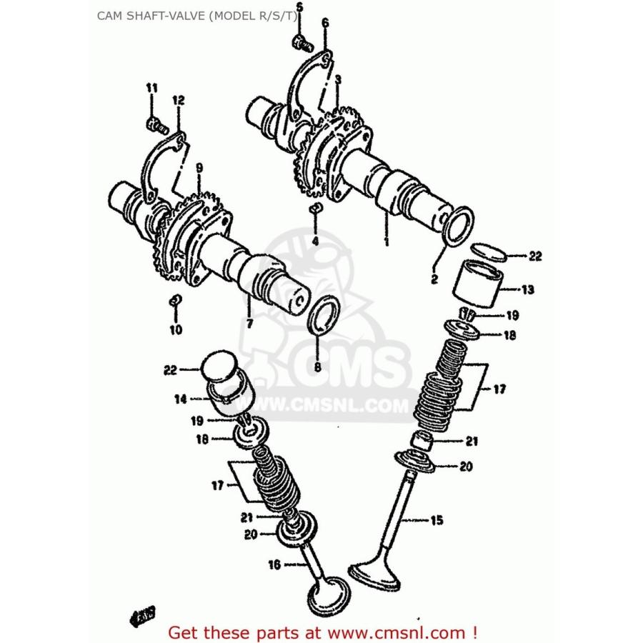 CMS シーエムエス CAMSHAFT SET，INTAKE SUZUKI スズキ カムシャフト エンジンパーツ エンジンの画像