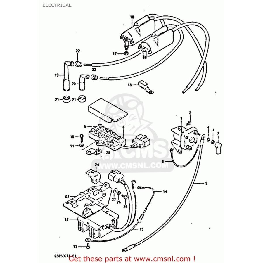 CMS シーエムエス (32800-471V0) RECTIFIER ASSEMBLY GS650G 1981 (X) USA (E03) 1982 (Z) GS650GL GS650GT (E01 E02 E04 E15 E16 E17 E18 E21 22 24 25 26 34_1