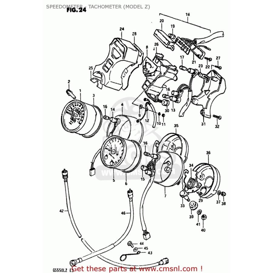 CMS シーエムエス (34210-45360) TACHOMETER GS550L 1981 (X