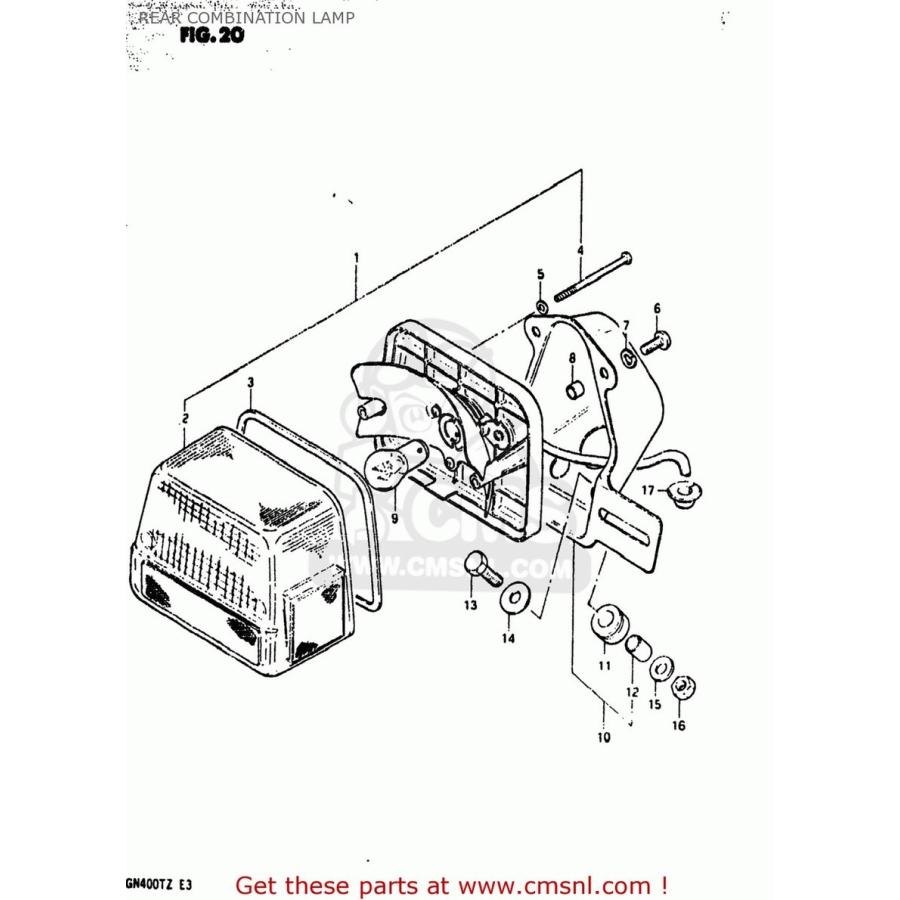CMS シーエムエス LAMP UNIT，RR COMBNATION SUZUKI スズキ テールランプ 灯火類 電装系