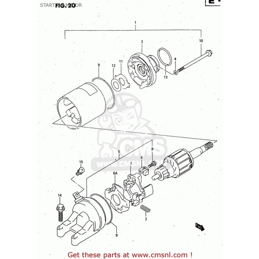 CMS CMS:シーエムエス MOTOR ASSY,STARTING|webike|02