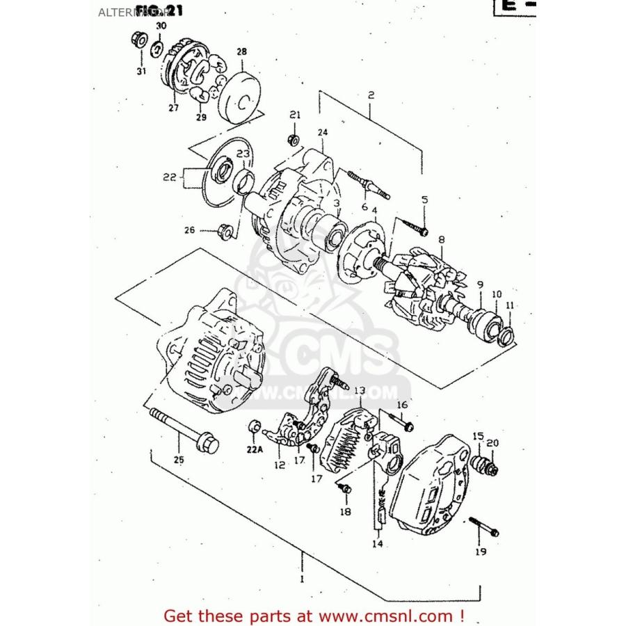 CMS シーエムエス (3250003F10) REGULATOR ASSEMBLY GSF600S BANDIT 2000 (Y) USA (E03) 2001 (K1) 2002 (K2) 2003 (K3) SUZUKI スズキ 電装系の画像