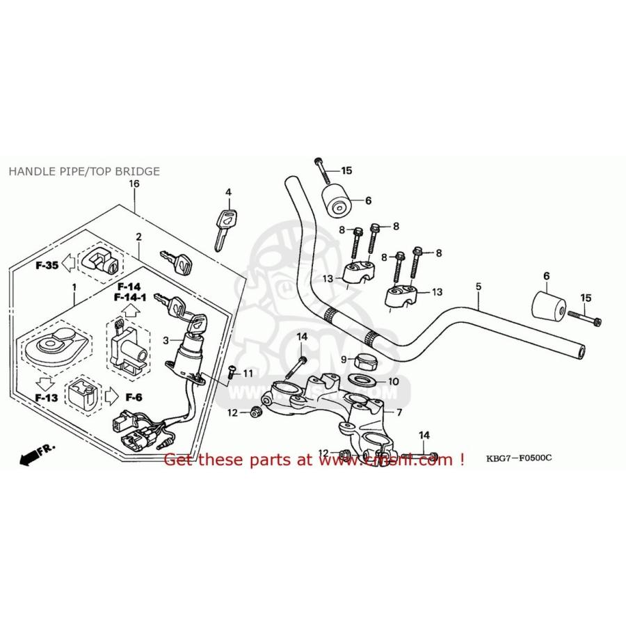 CMS シーエムエス KEY SET CB250P 1996 (T) CHINA / PLB SS PLR GENERAL EXPORT KPH HONDA ホンダ キーシリンダー・鍵 スイッチ・ハーネス関係 電装系 | ブランド登録なし