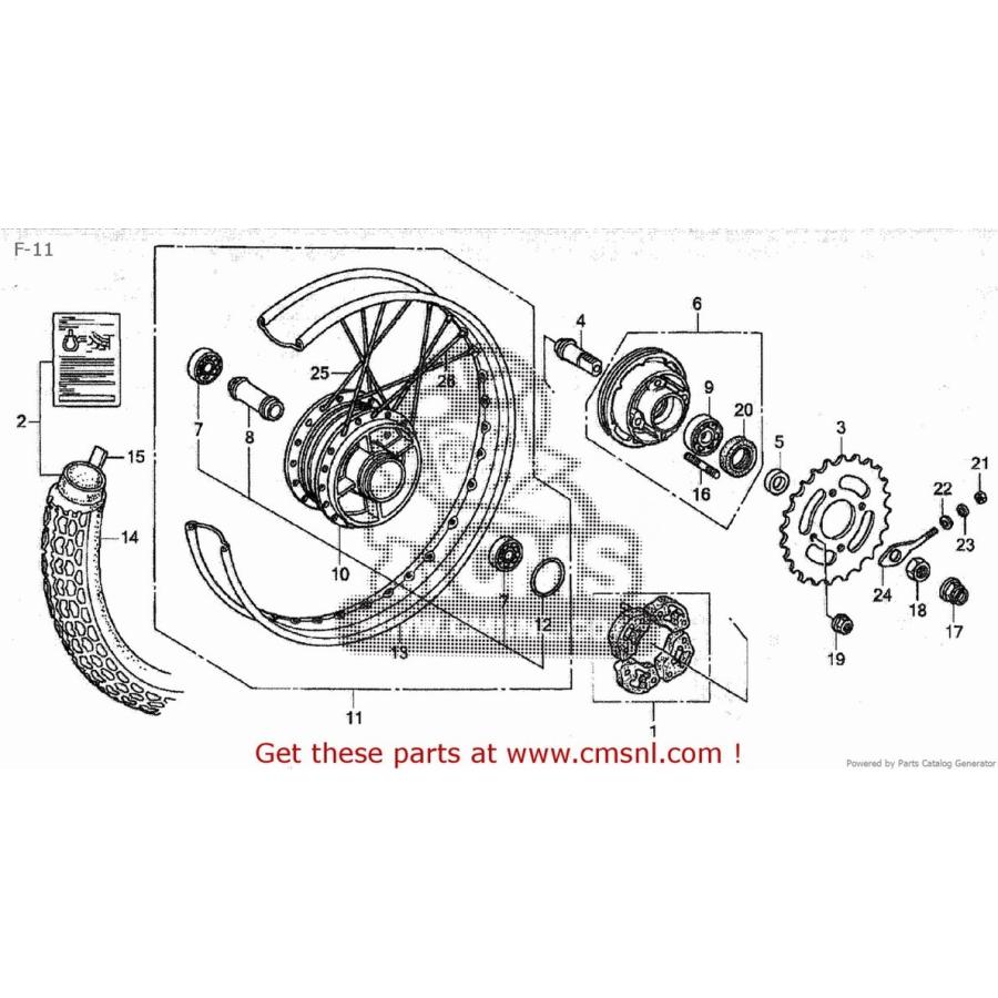 ブランド登録なし - CMS シーエムエス WHEEL SUB ASSY，RR (JDM) C50コマーシャル C50D C50S (8) JAPAN AA01-170 C50ST (7) AA01-160 HONDA ホンダ 余分の物車輪オプション・取りつくろう部分品 バイク用タイヤ、ホイール-バイク-車、バイク、自転車