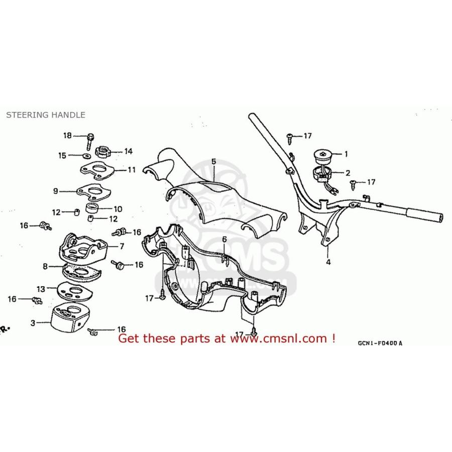 CMS CMS:シーエムエス COVER，HNDL*NH138* (JDM) C50L LITTLE CUB (Y) JAPAN C50LM LITTLE CUB (Y) JAPAN｜webike｜02