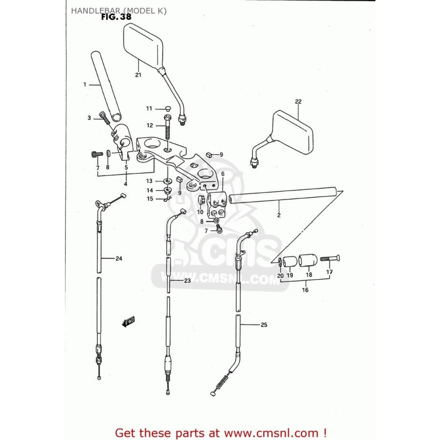 CMS シーエムエス (56200-01D10-0FP) HOLDER ASSEMBLY，HANDLEBAR SUZUKI スズキ トップブリッジ ハンドル周辺パーツ ハンドル | ブランド登録なし