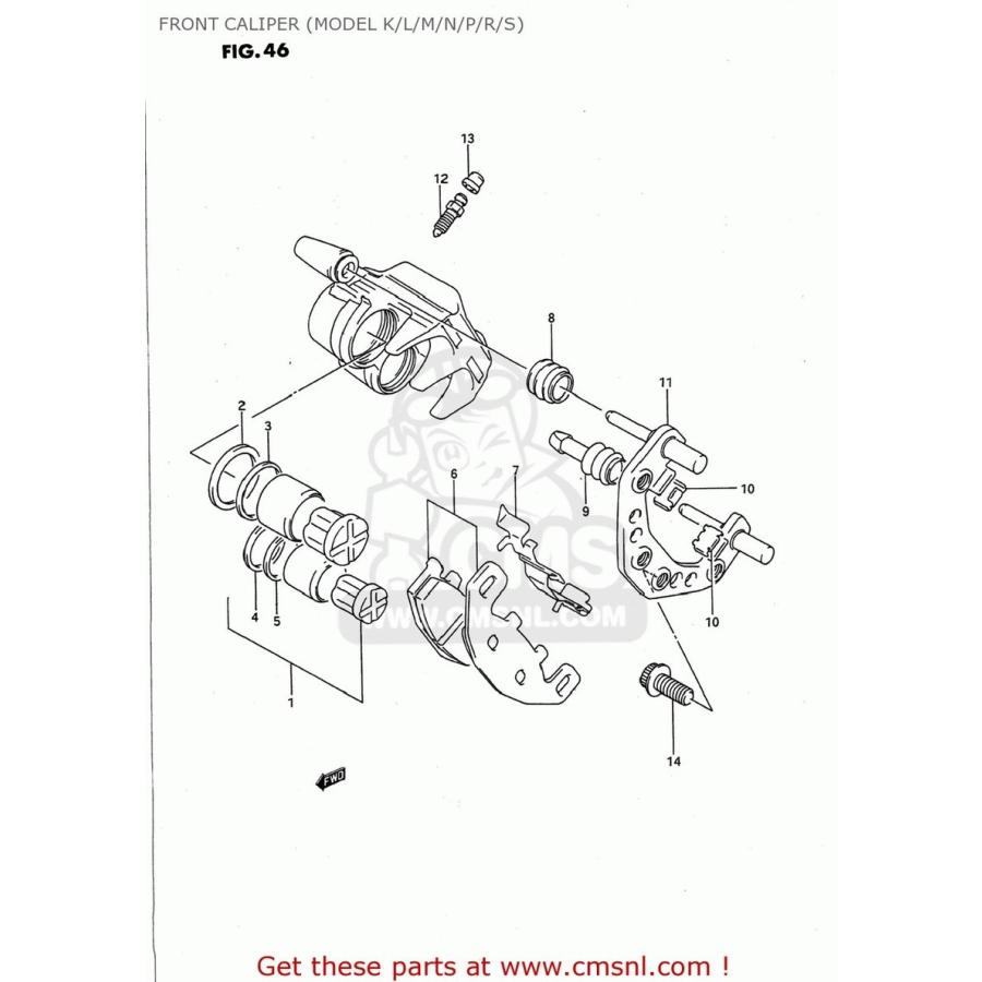 CMS シーエムエス (59100-01D02) CALIPER ASSEMBLY，FRONT，RIGHT
