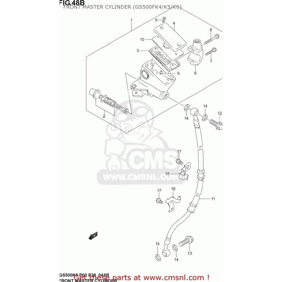 CMS シーエムエス CILINDER ASSY GS500F 2004 (K4) USA (E03) 2005 (K5