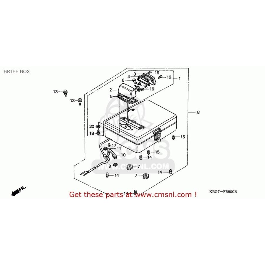 ブランド登録なし - CMS シーエムエス BOX ASSY，B*NH196* CB250P 1996 (T) CHINA / PLB SS PLR GENERAL EXPORT KPH HONDA ホンダ トップケース・テールボックス 車、バイク、自転車-バイク用ボックス-トップケース、リアボックス