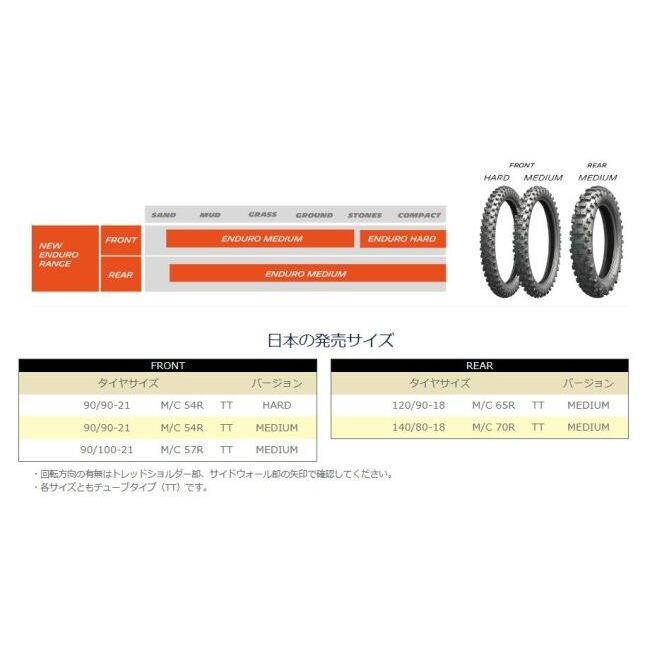 ミシュラン（MICHELIN） ENDURO MEDIUM 【140/80-18 M/C 70R TT